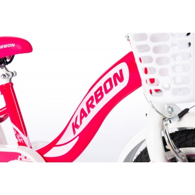 Dviratis Karbon Kitty 16 pink-white - Vaikiški dviračiai
