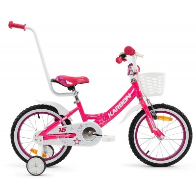 Dviratis Karbon Star ALU 16 pink - Vaikiški dviračiai