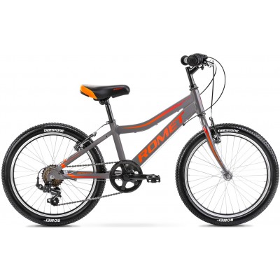 Dviratis Romet Rambler KID 1 20 Alu 2023 graphite-red-orange - Vaikiški dviračiai