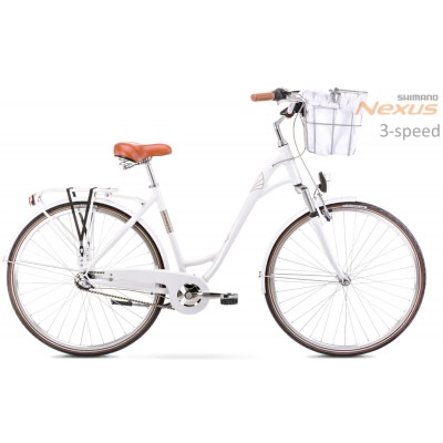 Dviratis Romet Art Deco Eco white - Miesto dviračiai