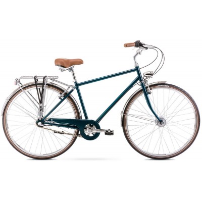 Dviratis Romet Vintage Classic D 28 Alu 2022 dark turquoise - Miesto dviračiai