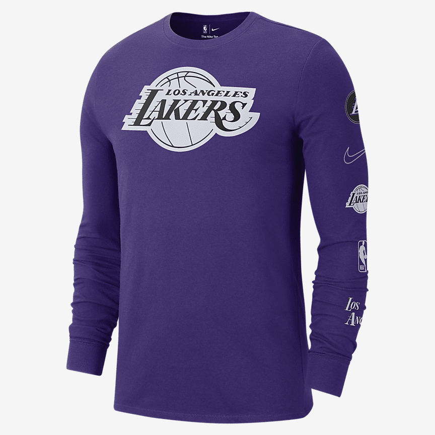 Nike, Tops, Los Angeles Lakers Long Sleeve Shirt