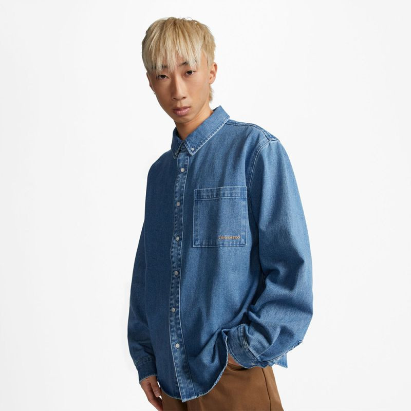 Converse chambray deals shirt