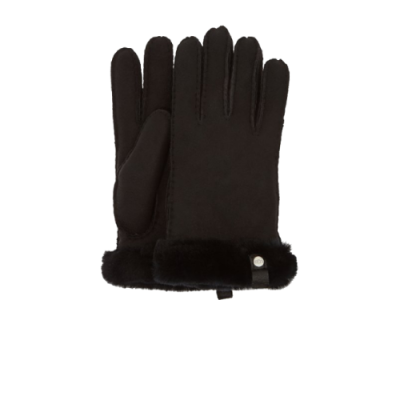UGG Wmns Shorty With Leather Trim žieminės pirštinės - Gloves