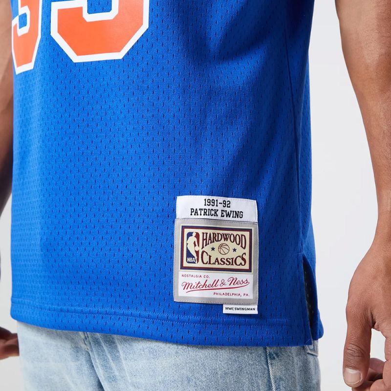 Mitchell & Ness NBA New York Knicks Pat Ewing Swingman Tank In Blue