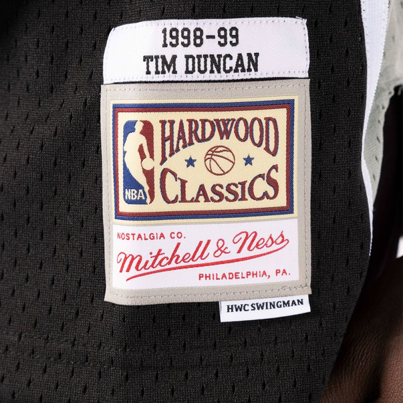 San Antonio Spurs Tim Duncan 1998 Hardwood Classics Road Swingman