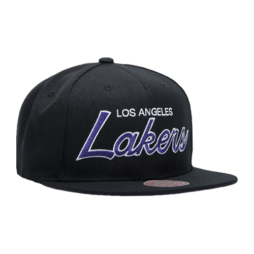 New Era NBA SCRIPT TEE LOS ANGELES LAKERS - Club wear - black 