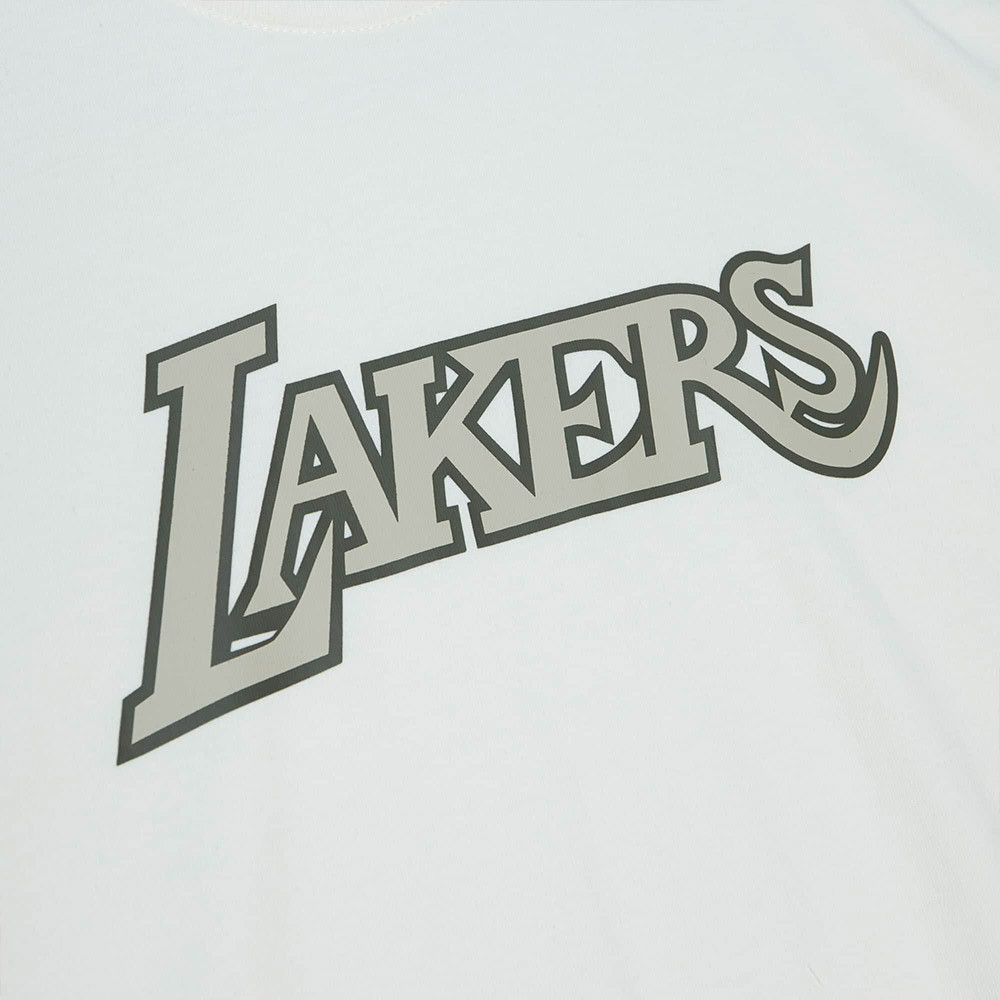 White Metallic Los Angeles Logo T-Shirt