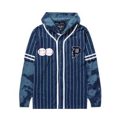 PRIMITIVE Mens Strike Two-Fer Baseball Jersey - BLUE